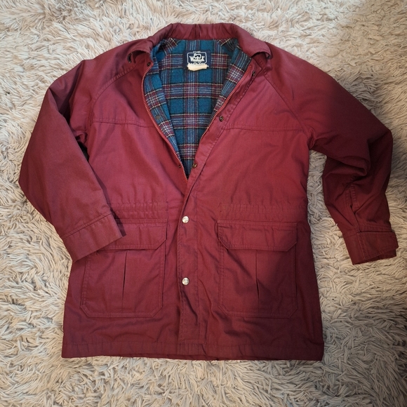 Red Woolrich Coat - Picture 1 of 5